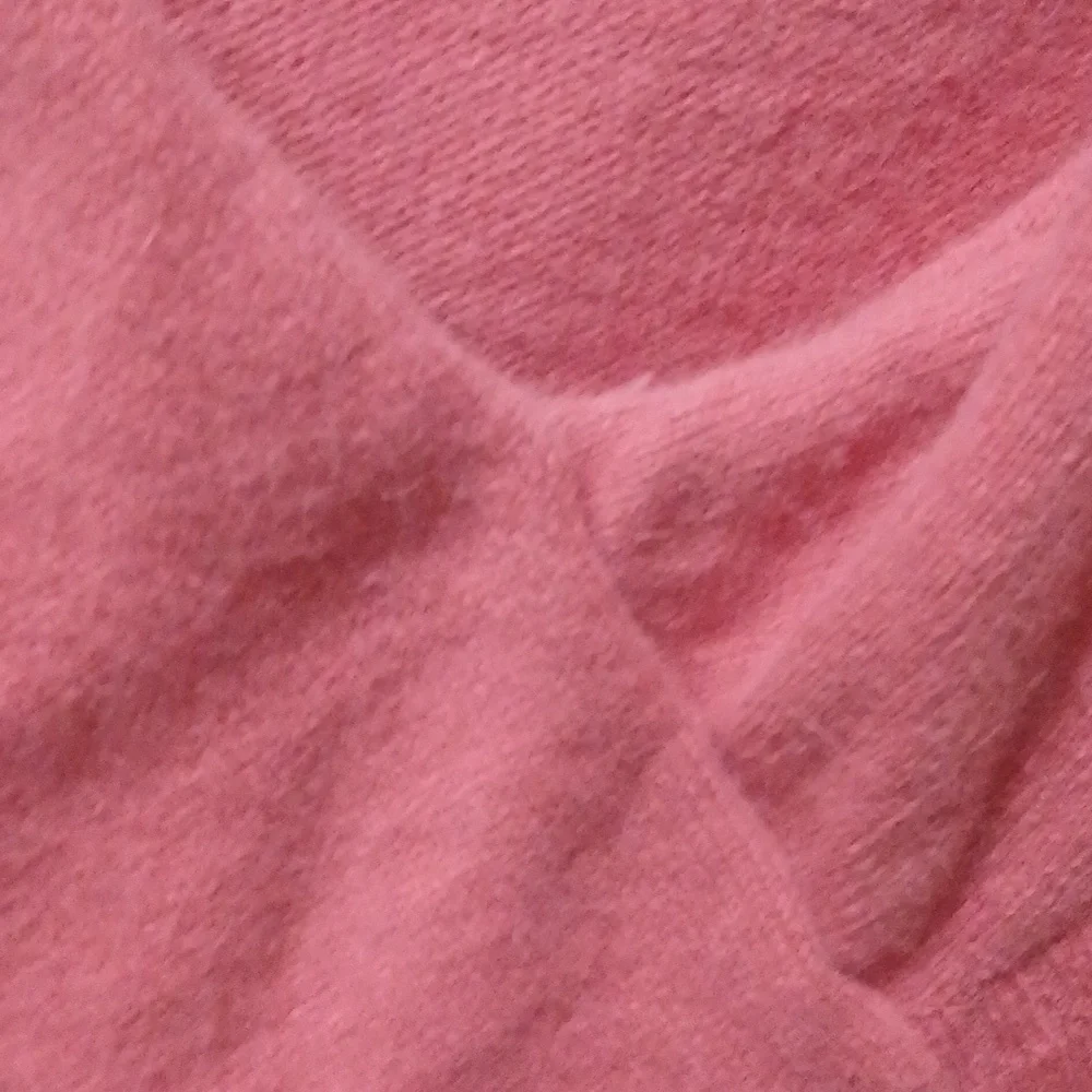 ✨Odille Peach Pink Angora Ruffle Sweater Soft Flirty Cozy Knit Top Fairycore - Picture 6 of 6